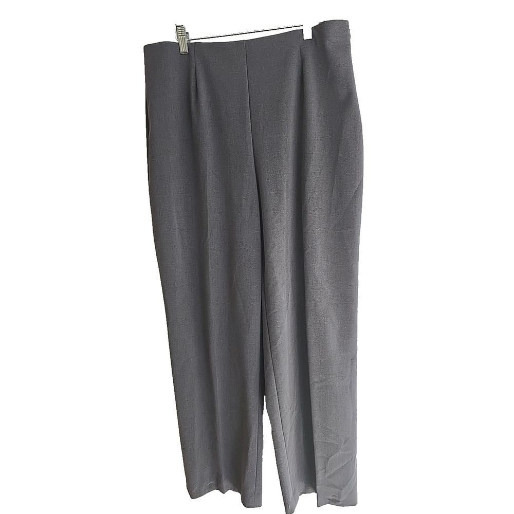 Coldwater Creek Gray Straight Leg High Rise Casual Career Work Pants Womans 16